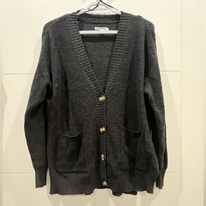 American Eagle Dark Grey Button-Up Women's Cardigan